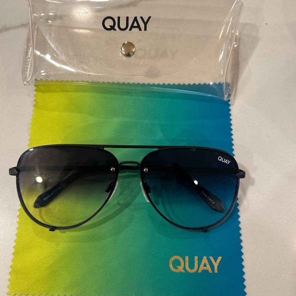 Quay Aviator Style Sunglasses